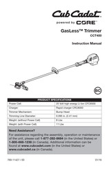 Core Cub Cadet GasLess CCT400 Manual De Instrucciones