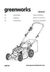 GreenWorks MO40L00 Manual Del Operador