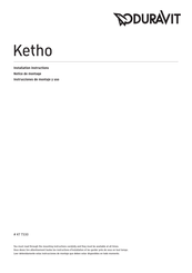 DURAVIT Ketho KT 7330 Instrucciones De Montaje Y Uso