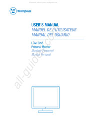 Westinghouse LCM-20V5 Manual Del Usuario