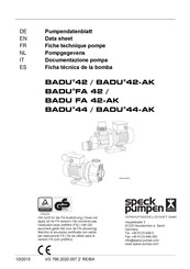 Speck pumpen BADU 42-AK Manual De Instrucciones