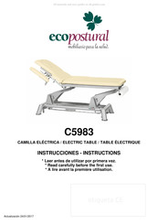 ECOPOSTURAL C5983 Instrucciones