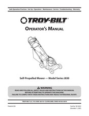 Troy-Bilt J830 Manual Del Operador