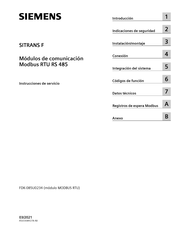 Siemens SITRANS F MODBUS RTU RS 485 Instrucciones De Servicio