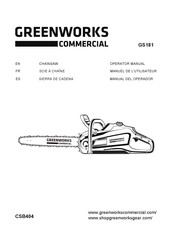 GreenWorks Commercial CSB404 Manual Del Operador