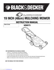 Black and Decker LAWN HONG MM875 Manual De Instrucciones