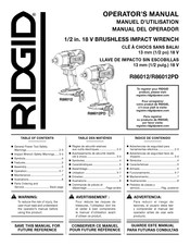 RIDGID R86012PDB Manual Del Operador