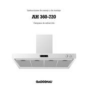 Gaggenau AH 360-720 Instrucciones De Manejo Y Montaje