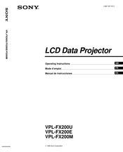 Sony VPL-FX200E Manual De Instrucciones