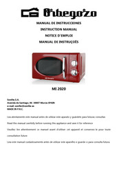 Orbegozo MI 2020 Manual De Instrucciones