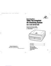 Germ Guardian AC4000 Instrucciones De Uso Y Cuidado