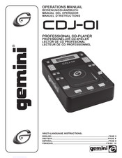 Gemini CDJ-01 Manual Del Operador