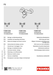 Franke 2030040038 Instrucciones De Montaje Y Servicio