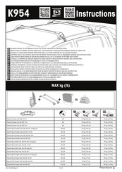 Yakima K954 Instrucciones