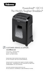 Fellowes Powershred 12C15 Guia De Inicio Rapido