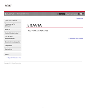 Sony BRAVIA KDL-40NX725 Manual Del Usuario