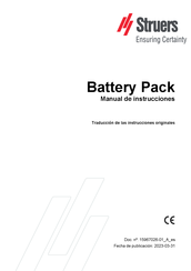 Struers Battery Pack Manual De Instrucciones