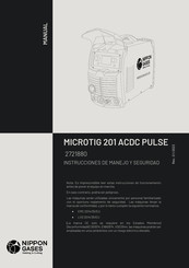 Nippon Gases MICROTIG 201 ACDC PULSE Instrucciones De Manejo Y Seguridad