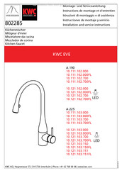 KWC EVE A 225 10.121.103.000FL Instrucciones De Montaje Y Servicio