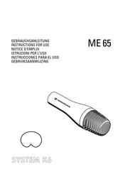 Sennheiser ME 65 Instrucciones Para El Uso