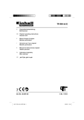 EINHELL 42.587.20 Manual De Instrucciones Original