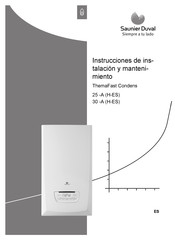 Saunier Duval ThemaFast Condens 25 -A H-ES Instrucciones De Instalación Y Mantenimiento