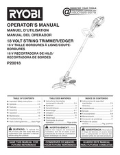 Ryobi P20018 Manual Del Operador