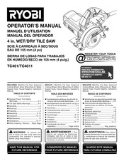 Ryobi TC401 Manual Del Operador