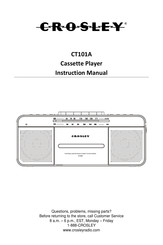 Crosley CT101A Manual De Instrucciones