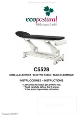 ECOPOSTURAL C5528 Instrucciones