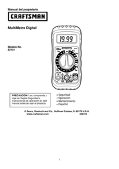 Craftsman 82141 Manual Del Propietário