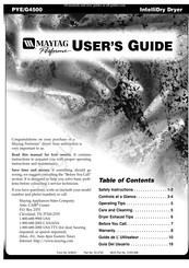 Maytag Performa IntelliDry PYE/G4500 Guia Del Usuario