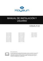 Kaysun KAY-CF 71 DR8 Manual De Instalación Y Usuario