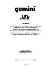 Gemini uhf sixteen UX-1610 Manual De Funcionamiento