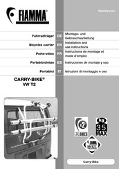 Fiamma CARRY-BIKE VW T2 Instrucciones De Montaje