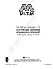 Mi-T-M Corporation GEN-6000-0MS0/E Manual Del Operador