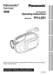 Panasonic Palmcorder PalmSight PV-L591 Manual De Instrucciones