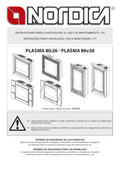 Nordica PLASMA 80v30 Instrucciones Para La Instalación, El Uso Y El Mantenimiento