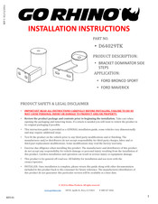 Go Rhino D64029TK Instrucciones De Instalación