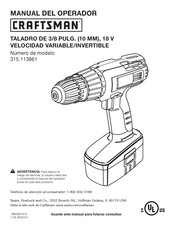 Crafstman 315.113861 Manual Del Operador