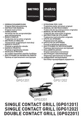 METRO PROFESSIONAL GPG1201 Manual De Instrucciones