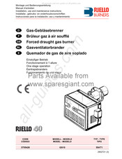 RIELLO BURNES 3755426 Instrucciones Para La Instalación, Uso Y Mantenimiento