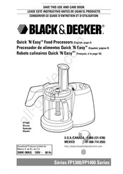 Black and Decker Quick 'N Easy FP1400 Serie Libro De Uso Y Cuidado