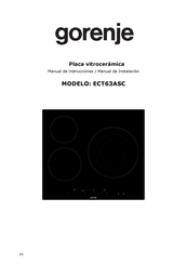 Gorenje ECT63ASC Manual De Instrucciones