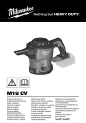 Milwaukee M18 CV-0 Manual Original