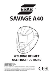 Esab SAVAGE A40 Manual De Usuario