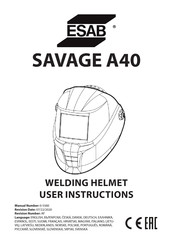 ESAB SAVAGE A40 Manual De Usuario