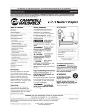 Campbell Hausfeld SB303000 Manual De Instrucciones De Operación