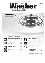 Performa PAVT-2 Guía De Uso Y Cuidado