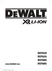 DeWalt DCF880 Traducido De Las Instrucciones Originales